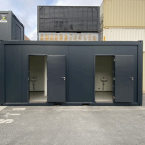 Bungalow Sanitaire 6M / 2 Douches (80x80 cm) + 3 WC céramique +1 Urinoir céramique